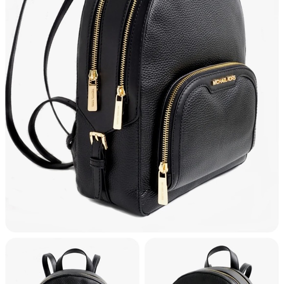 Michael Kors Jaycee Medium Pebbled Leather Backpack
Black /Golden Tone Hardware - Picture 9 of 12